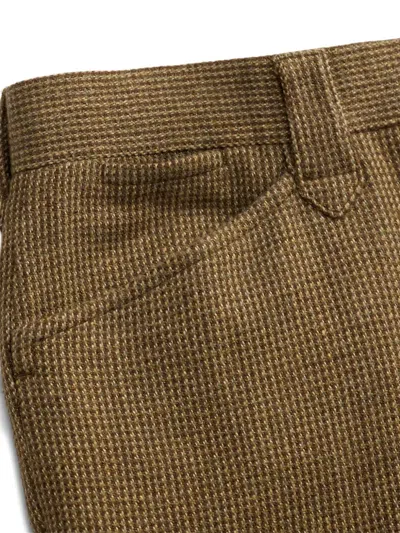 Rrl Check-pattern Trousers In Brown