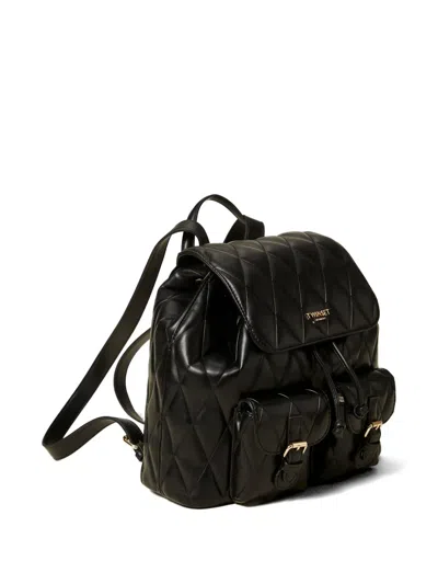 Twinset Quilted Backpack In Black