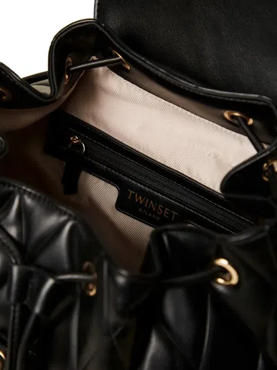 Twinset Quilted Backpack In Black