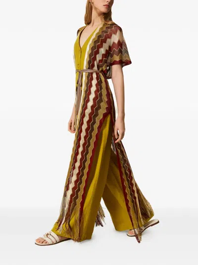 Twinset Zigzag-pattern Kimono In Multi