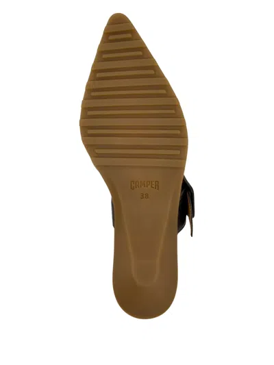 Camper Anita Buckle-detail Mules In Brown