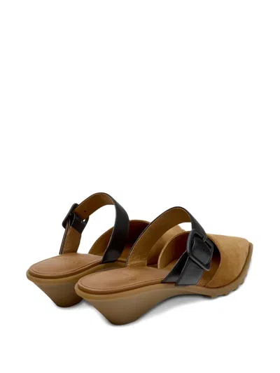 Camper Anita Buckle-detail Mules In Brown