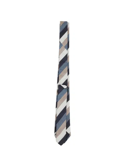 Tagliatore Cravatta Seta Regimental In Blue