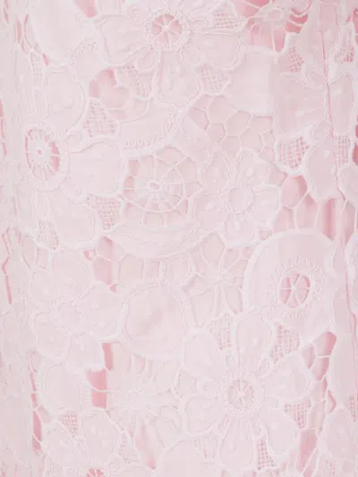 Self-portrait Pink Lace Collared Mini Dress In Multi