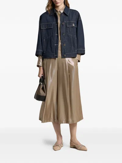 Peserico Flap-pocket Jacket In Blue