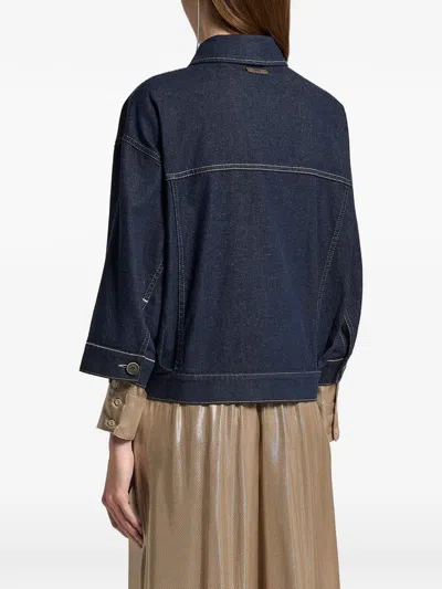 Peserico Flap-pocket Jacket In Blue