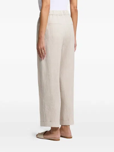 Peserico Elasticated Trousers In Blue