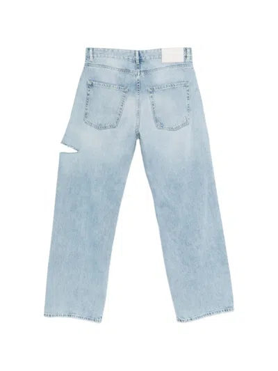 Icon Denim Scott Distressed-effect Straight-leg Jeans In Blue
