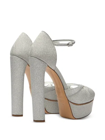 Casadei Flora Solar Eclipse Platform Sandals In Gray
