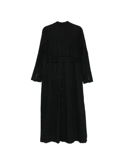 Masnada Double-breasted Buttoned Coat In Black