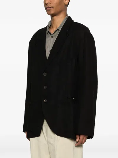 Ziggy Chen Buttoned Single-breasted Suit Jacket In Black