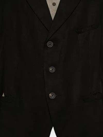 Ziggy Chen Buttoned Single-breasted Suit Jacket In Black