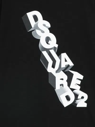 Dsquared2 Logo-print T-shirt In Black