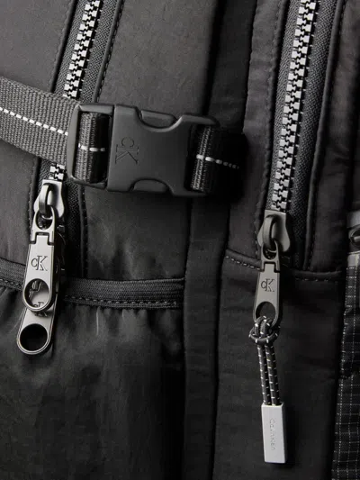 Calvin Klein Zip Grid Backpack In Black