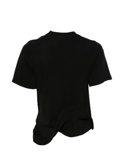 Junya Watanabe Structured-hem T-shirt In Black