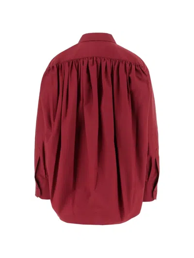 Sa Su Phi Ruffled-back Shirt In Red