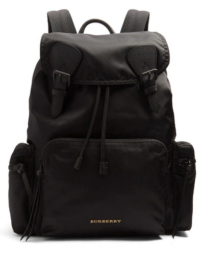 Burberry Large Nylon Backpack In Black