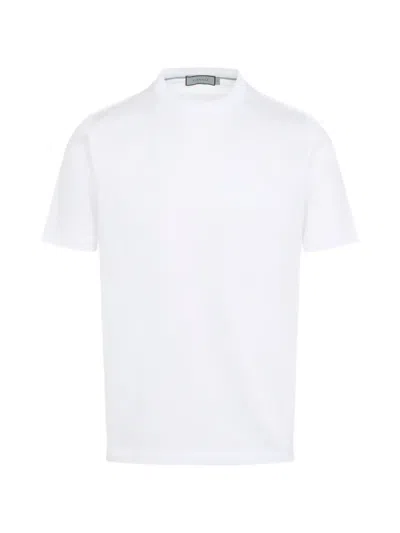 Canali Crew-neck T-shirt In White
