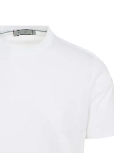 Canali Crew-neck T-shirt In White