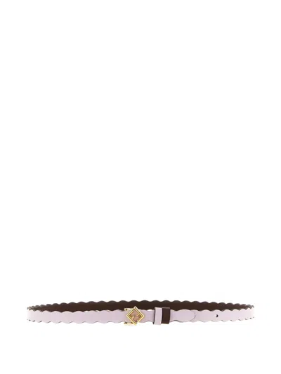 Fendi Multicolor Ff Diamonds Reversible Solid Belt In Brown