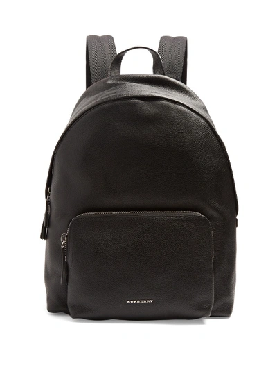 Burberry Abbeydale Grained-leather Backpack In Black