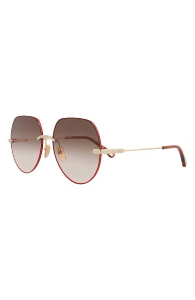 Chloé 58mm Round Sunglasses In Multi