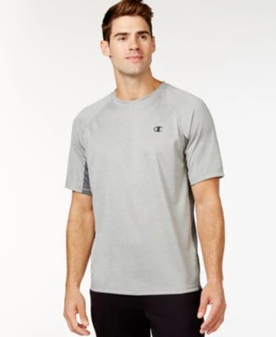 Shop Champion Men&#039;s Powertrain Tech T-shirt In Oxford Gray