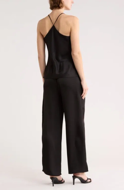 Leith Satin Drawstring Pants In Black