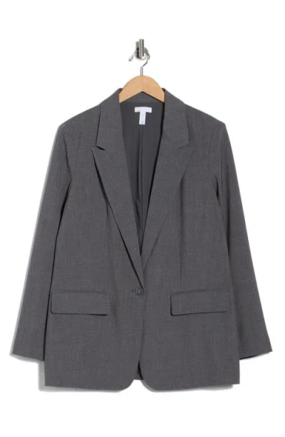Leith Oversize Peak Lapel Blazer In Gray