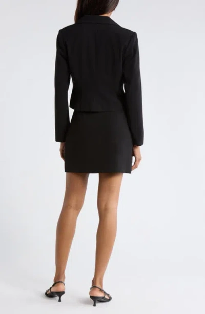 Leith Split Front Miniskirt In Black