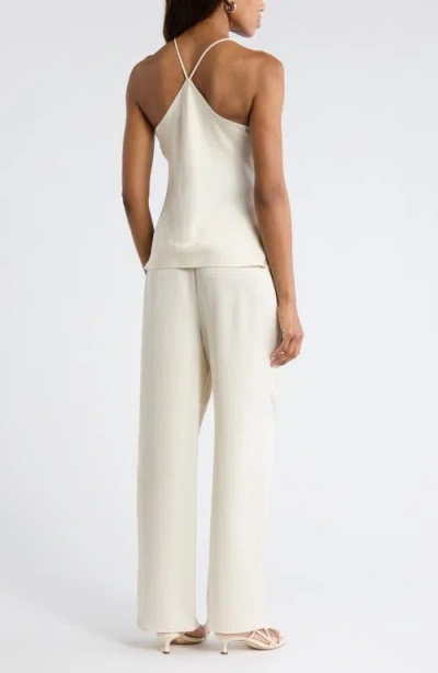 Leith Satin Drawstring Pants In Neutral