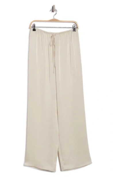 Leith Satin Drawstring Pants In Neutral