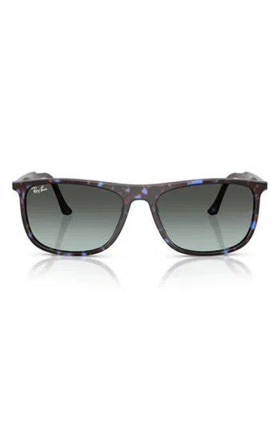 Ray Ban Ray-ban 61mm Polarized Gradient Rectangular Sunglasses In Blue
