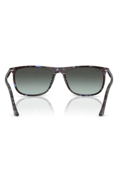 Ray Ban Ray-ban 61mm Polarized Gradient Rectangular Sunglasses In Blue