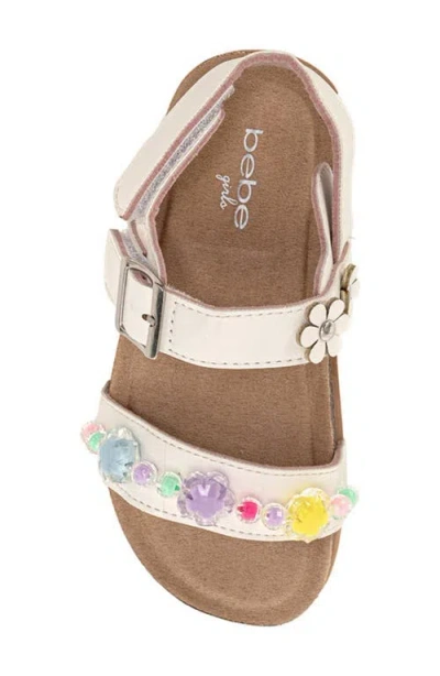 Bebe Beaded Daisy Sandal In Multi
