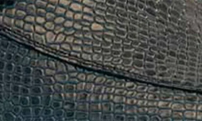 Mezlan Bit Ornament Python Embossed Leather Loafer In Black