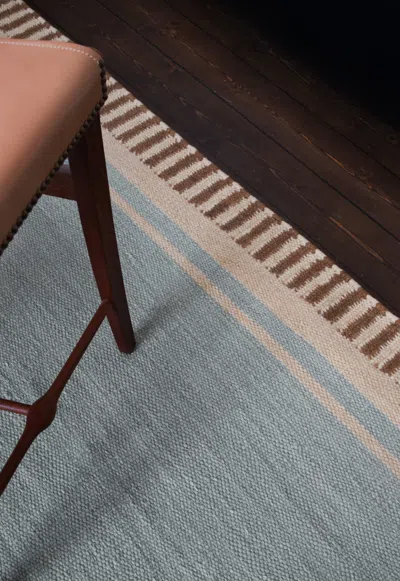 Layered Rollakan Solid Sky Blue 9'10" X 13'1" In Blue