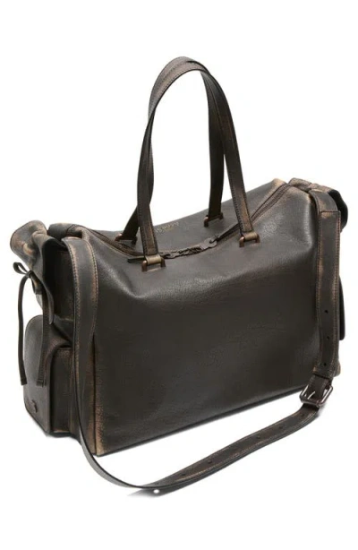 Acne Studios Multipocket Aged Leather Tote In Multi