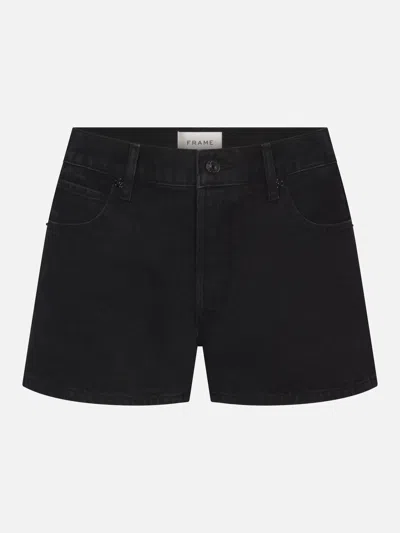 Frame The Hang Denim Shorts In Black