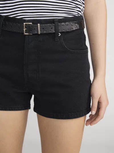 Frame The Hang Denim Shorts In Black