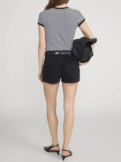 Frame The Hang Denim Shorts In Black