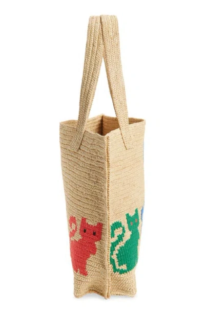 Valentino Garavani  Garavani Raffiachat Large Raffia Shopping Bag Woman Natural Uni In Multi