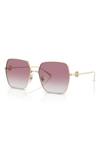 Tory Burch 58mm Gradient Square Sunglasses In Pink