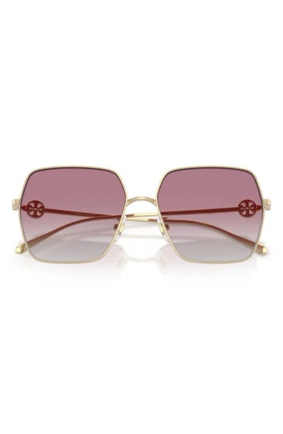 Tory Burch 58mm Gradient Square Sunglasses In Pink
