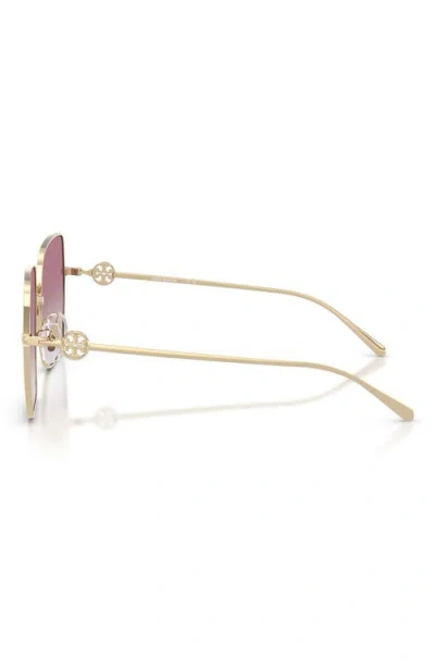 Tory Burch 58mm Gradient Square Sunglasses In Pink