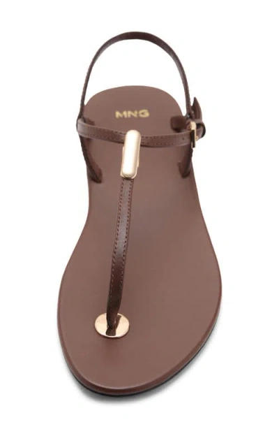 Mango Ankle Strap Sandal In Brown