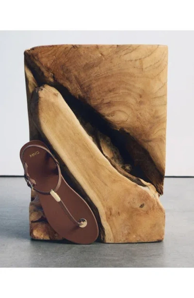Mango Ankle Strap Sandal In Brown