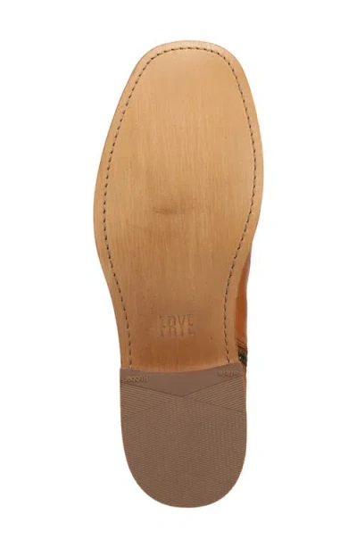 Frye Campus Leather Plain Toe Zip Boot In Brown