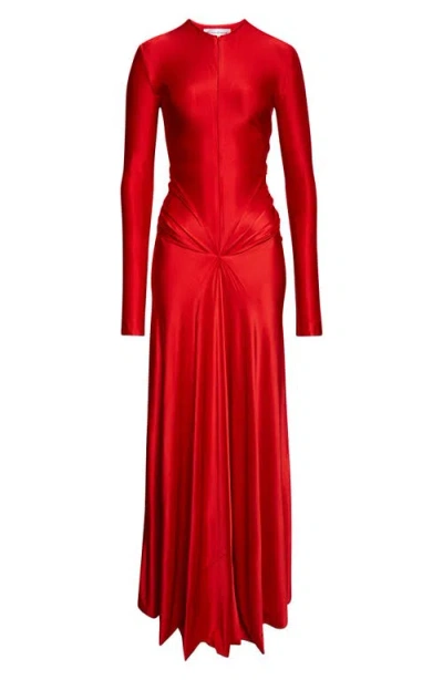 Victoria Beckham Womens Cardinal Red Zip-front Cut-out Stretch-jersey Maxi Dress In Multi