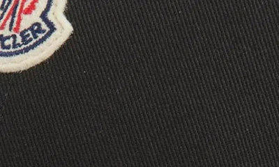 Moncler Logo Patch Adjustable Baseball Cap In Black